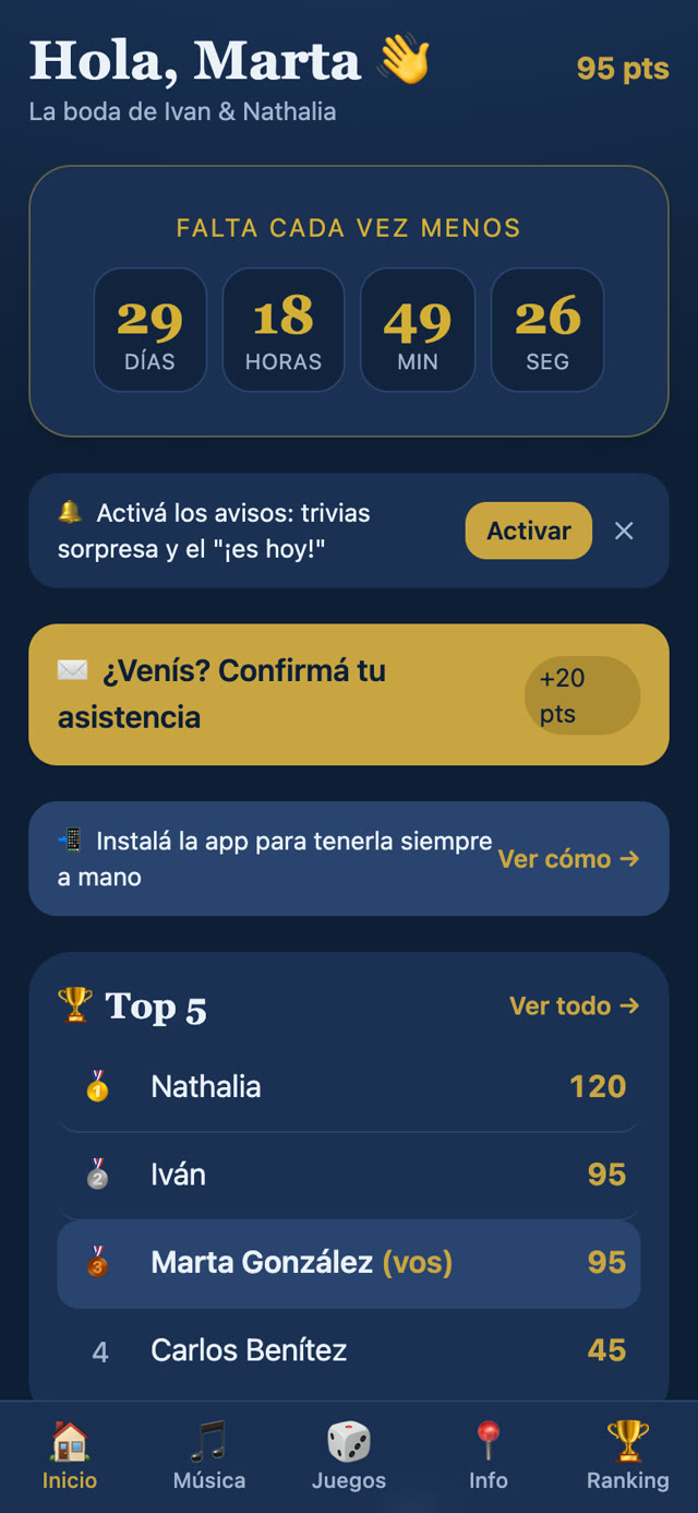 Una app para el gran día
