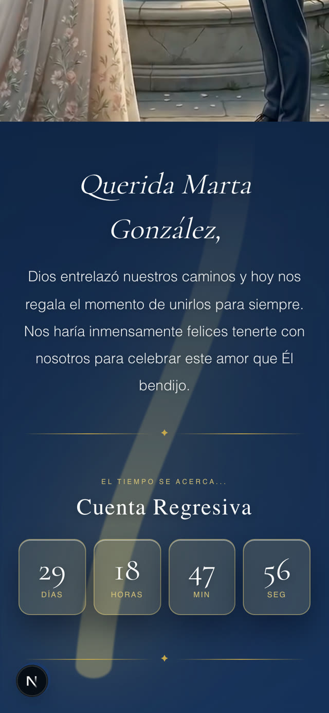 Cada invitado, por su nombre